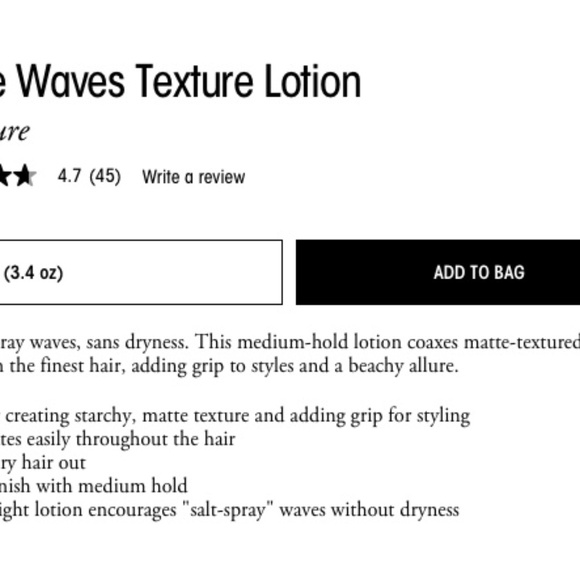 Oribe Matte Waves Texture Lotion 3.4oz Full Size - Picture 2 of 3